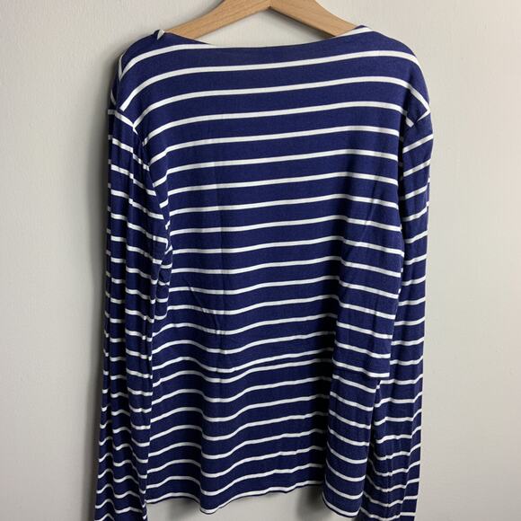 ASOS Blue Striped Maternity Top - Picture 4 of 5
